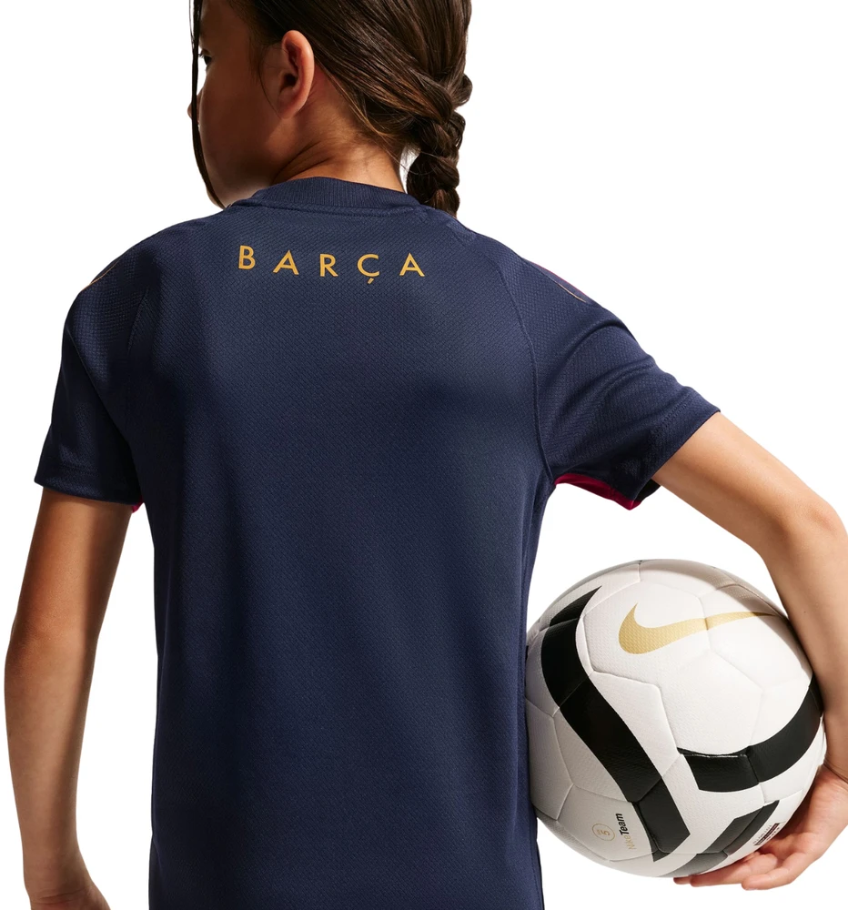 Marškinėliai vaikams Nike FC Barcelona Strike granatowo-bordinė II3237 401 (S)