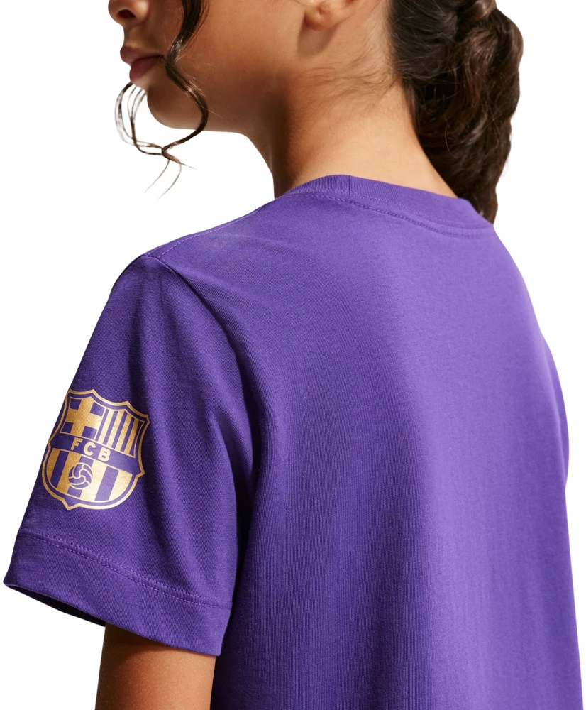 Marškinėliai vaikams Nike FC Barcelona violetinė IQ5007 504 (S)