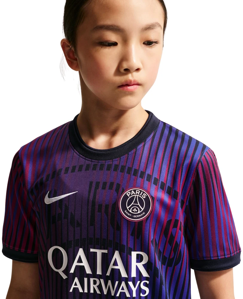 Marškinėliai vaikams Nike Paris Saint-Germain violetinė IQ6946 420 (XL)