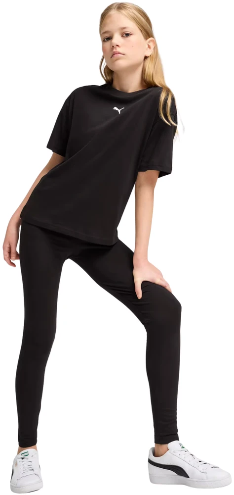 Marškinėliai vaikams Puma Ess Centered Cat Logo Boxy Tee juoda 685131 01 (152cm)