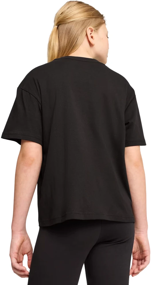 Marškinėliai vaikams Puma Ess Centered Cat Logo Boxy Tee juoda 685131 01 (152cm)