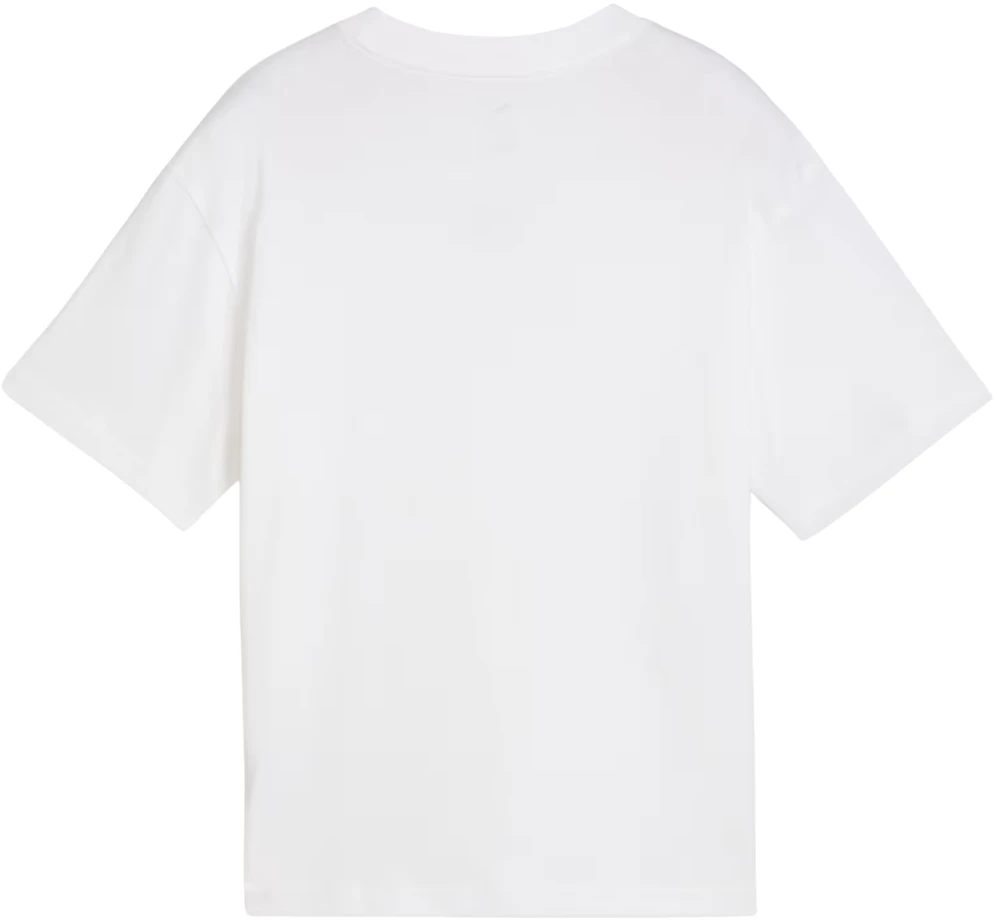 Marškinėliai vaikams Puma Ess Centered Cat Logo Boxy Tee balta 685131 02 (128cm)