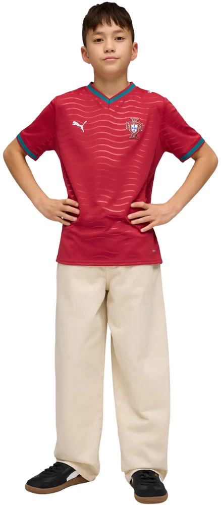 Marškinėliai vaikams Puma FPF Portugal Home Jersey Replica Club raudona 783281 01 (164cm)