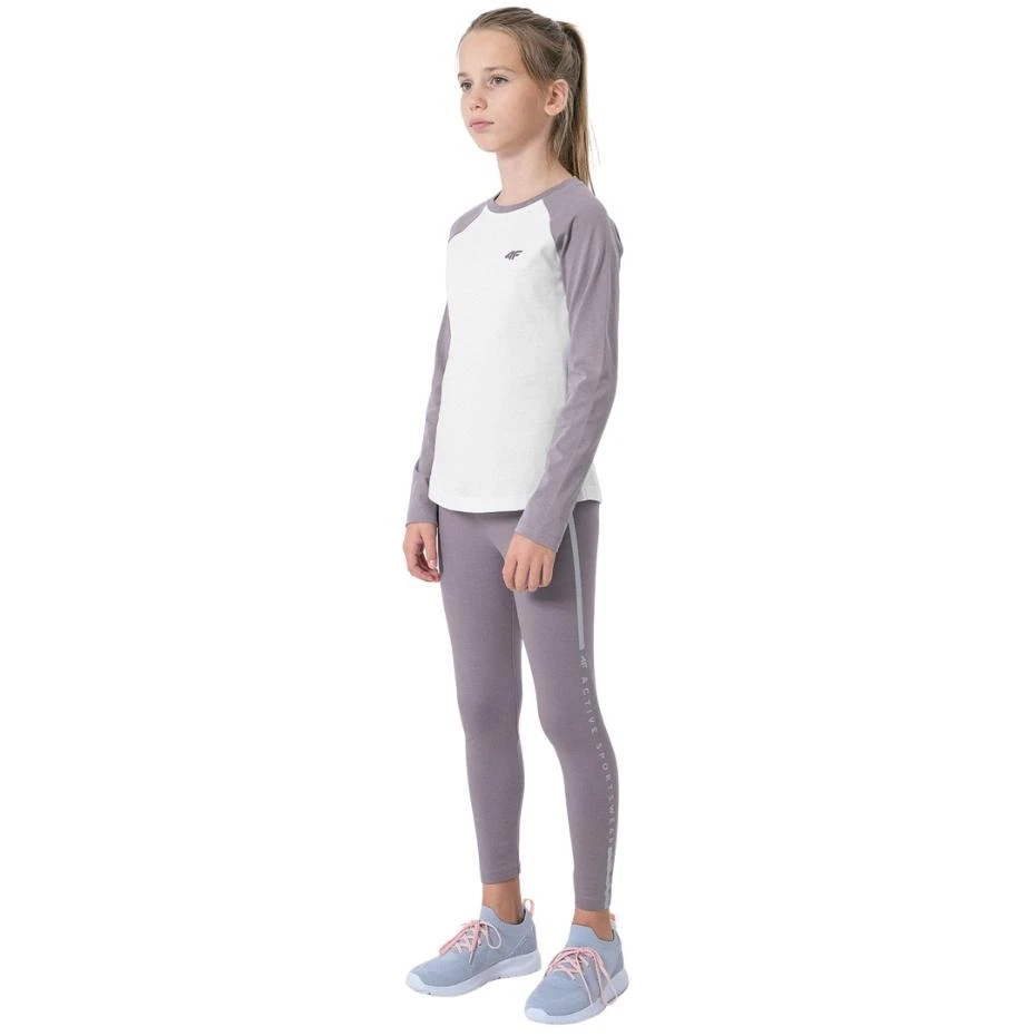 Marškinėliai mergaitėms 4F HJZ22 JTSDL001 51S, violetiniai