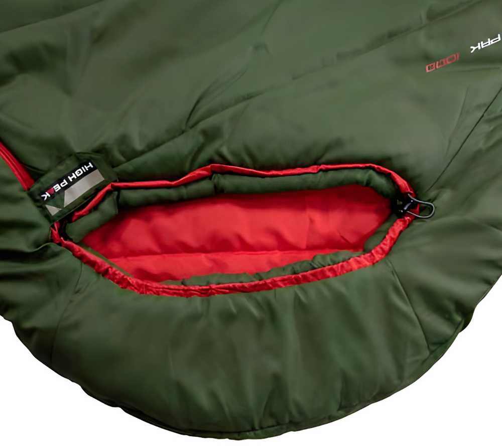 Miegmaišis High Peak Pak 1000 Eco 220x80x50 cm zielono-raudona 23251