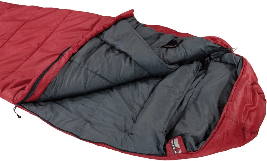 High Peak Redwood 3 miegmaišis 220x80x50 cm burgundiškai pilkas (23085)