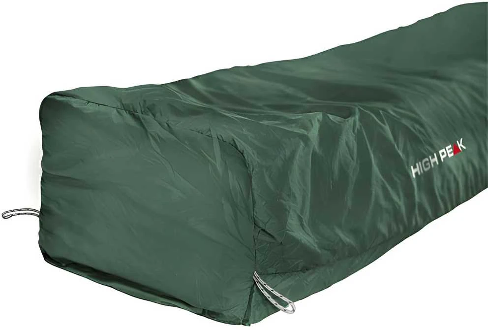 Miegmaišis High Peak Ultra Pak 500 Eco 205x75x50 cm zielono-raudona 23254