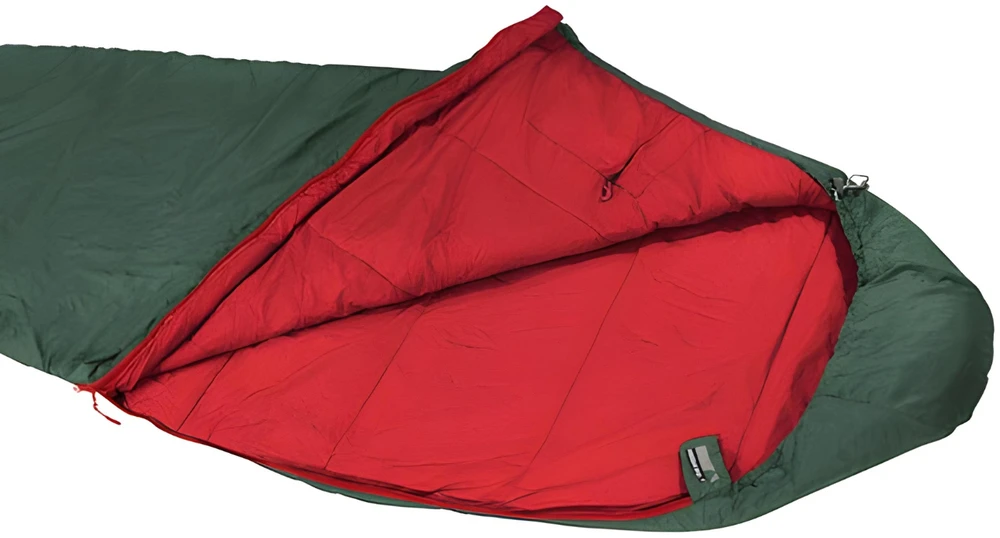 Miegmaišis High Peak Ultra Pak 500 Eco 205x75x50 cm zielono-raudona 23254