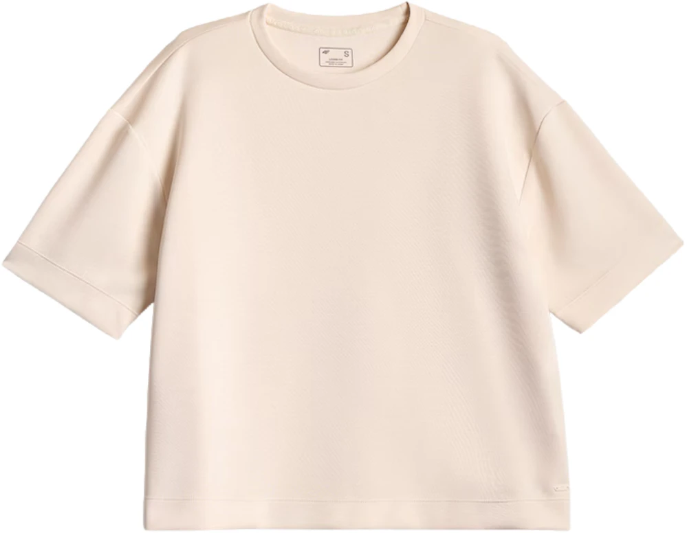 Moteriški marškinėliai 4F F3489 kreminė 4FWAW26TTSHF3489 12S (XL)
