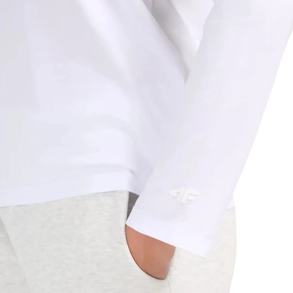 Moteriški marškinėliai 4F longsleeve F639 balta 4FWMM00TLONF639 10S (3XL)