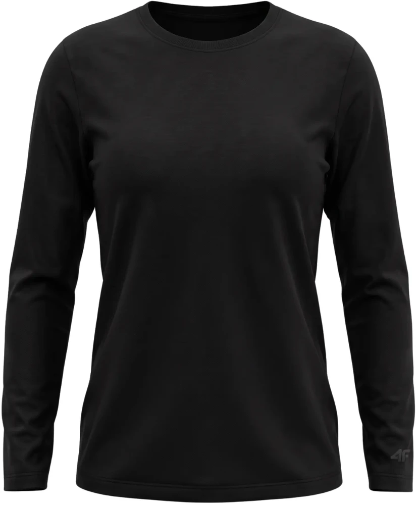 Moteriški marškinėliai 4F longsleeve F639 tamsiai juoda 4FWMM00TLONF639 20S (M)