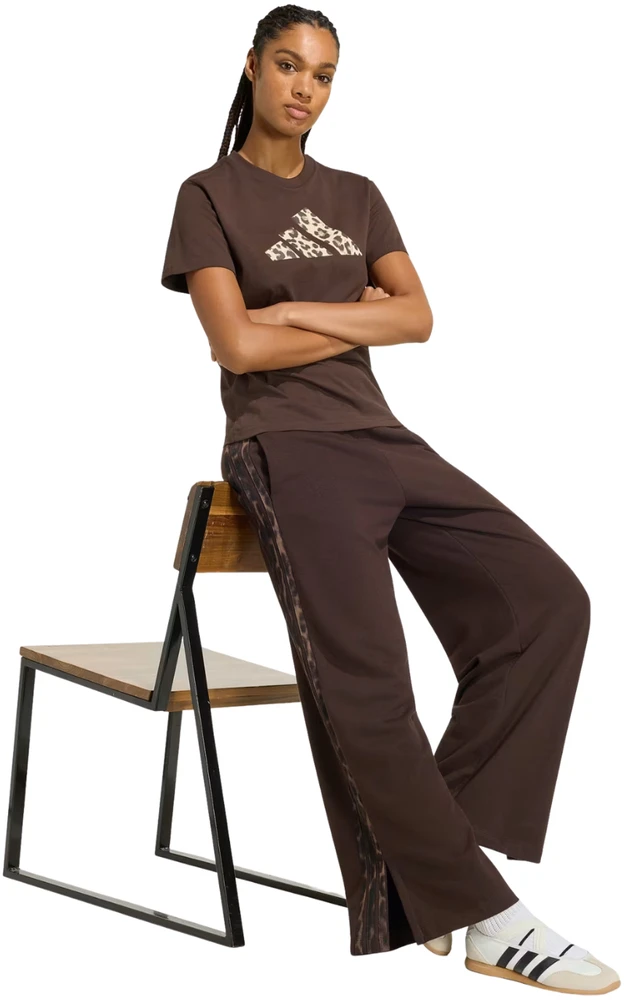 Moteriški marškinėliai adidas Animal Graphic ruda KT2676 (L)