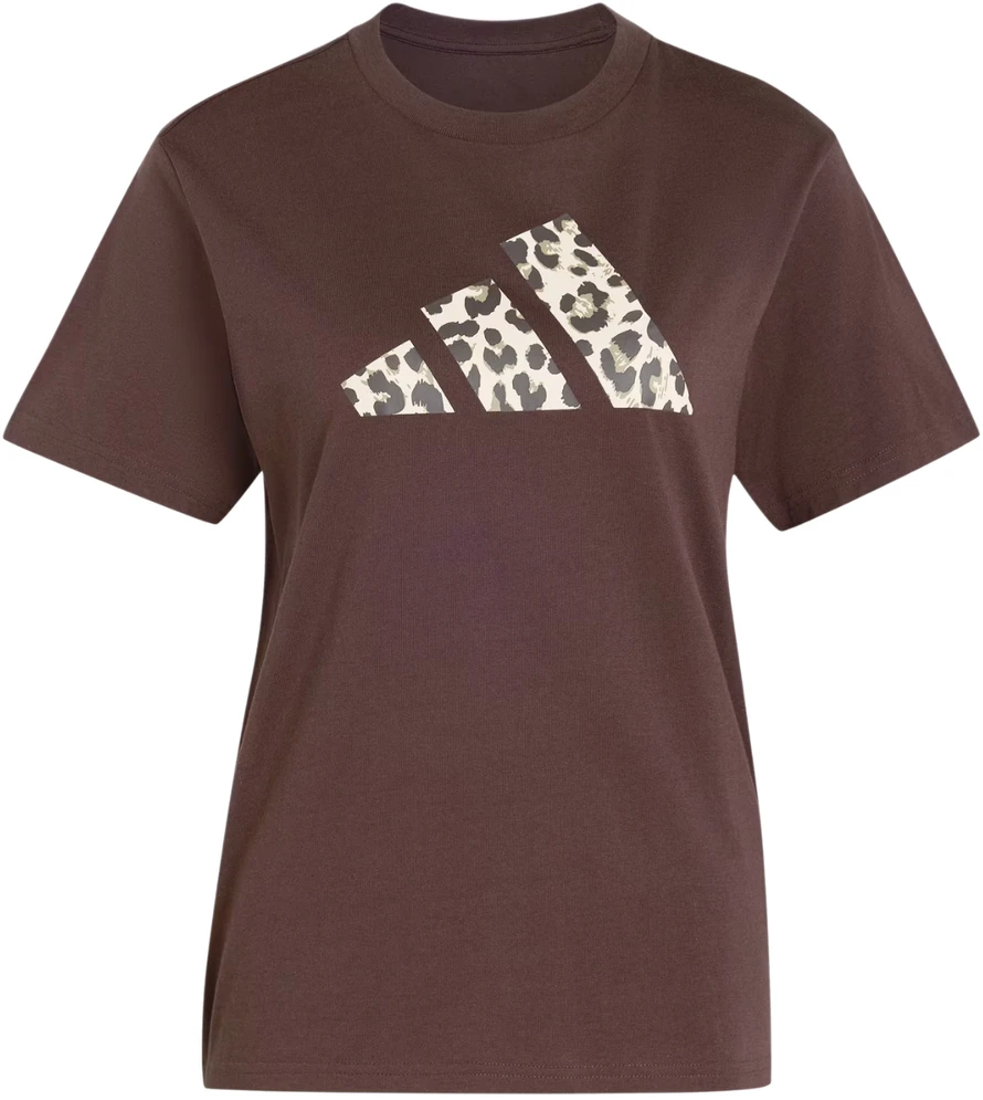 Moteriški marškinėliai adidas Animal Graphic ruda KT2676 (L)