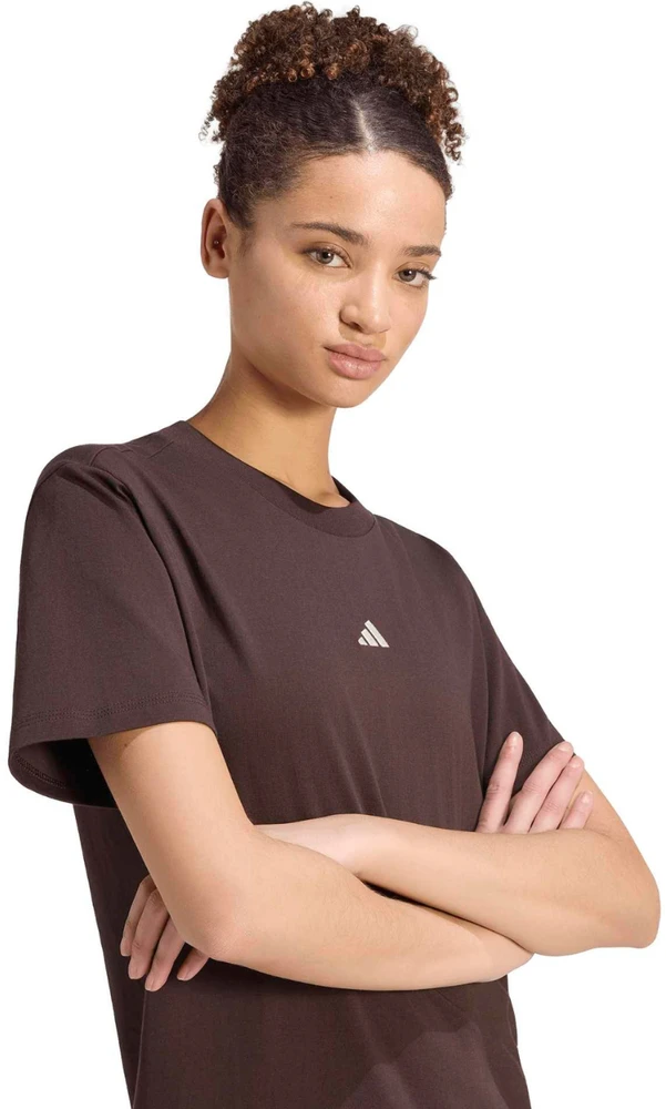 Moteriški marškinėliai adidas Essentials Small Logo ruda KX0795 (XL)
