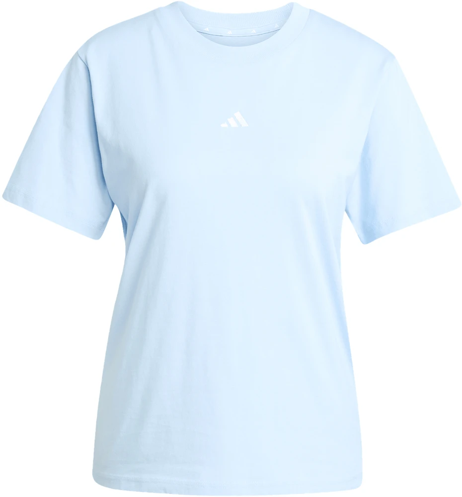 Moteriški marškinėliai adidas Essentials Small Logo jasnoniebieska JY4962 (L)