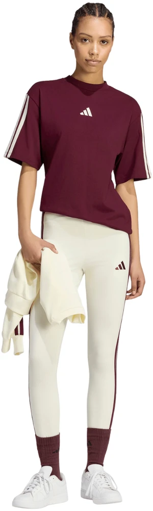 Moteriški marškinėliai adidas Essentials 3-Stripes Boyfriend bordinė KX0793 (S)