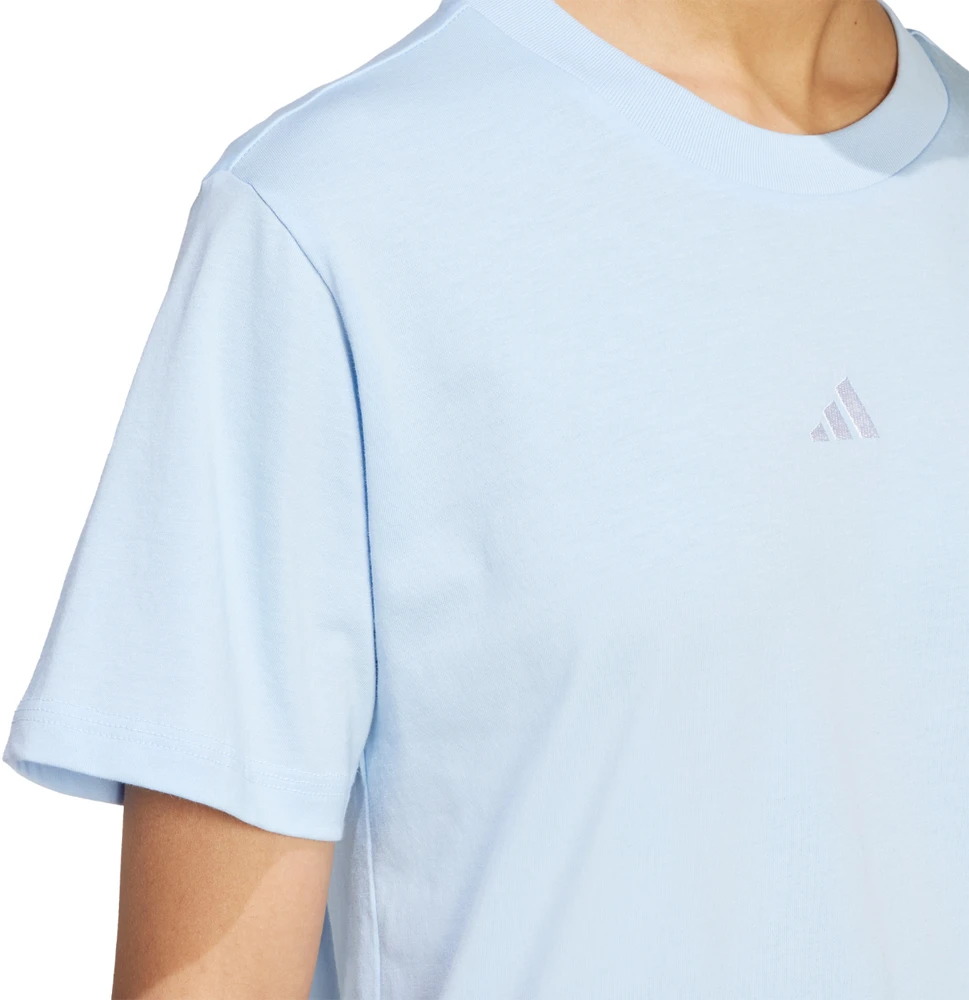 Moteriški marškinėliai adidas Essentials Small Logo jasnoniebieska JY4962 (L)