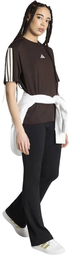 Moteriški marškinėliai adidas Essentials 3-Stripes Boyfriend ciemnobrązowa KX0794 (S)
