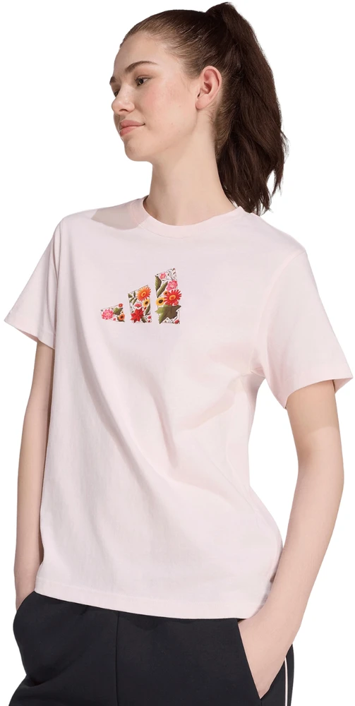Moteriški marškinėliai adidas Floral Regular Graphic jasny róż KT2765 (M)