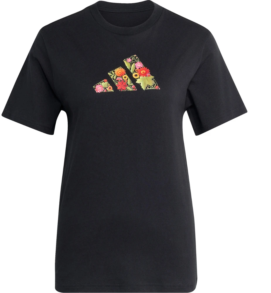 Moteriški marškinėliai adidas Floral Regular Graphic juoda KT2766 (M)
