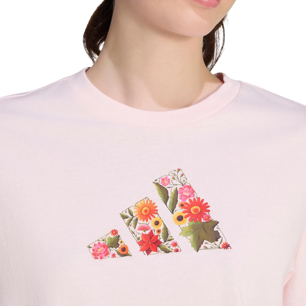 Moteriški marškinėliai adidas Floral Regular Graphic jasny róż KT2765 (M)