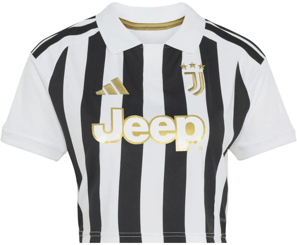Moteriški marškinėliai adidas Juventus 26/27 Home Cropped Jersey balta ir-juoda KB8878 (XL)
