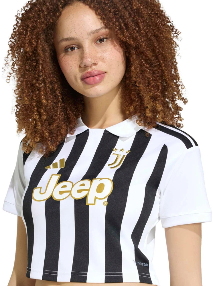 Moteriški marškinėliai adidas Juventus 26/27 Home Cropped Jersey balta ir-juoda KB8878 (XL)