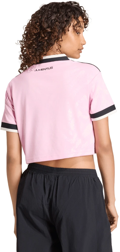 Moteriški marškinėliai adidas Juventus 26/27 Away Cropped Jersey rožinė-juoda KB8842 (L)