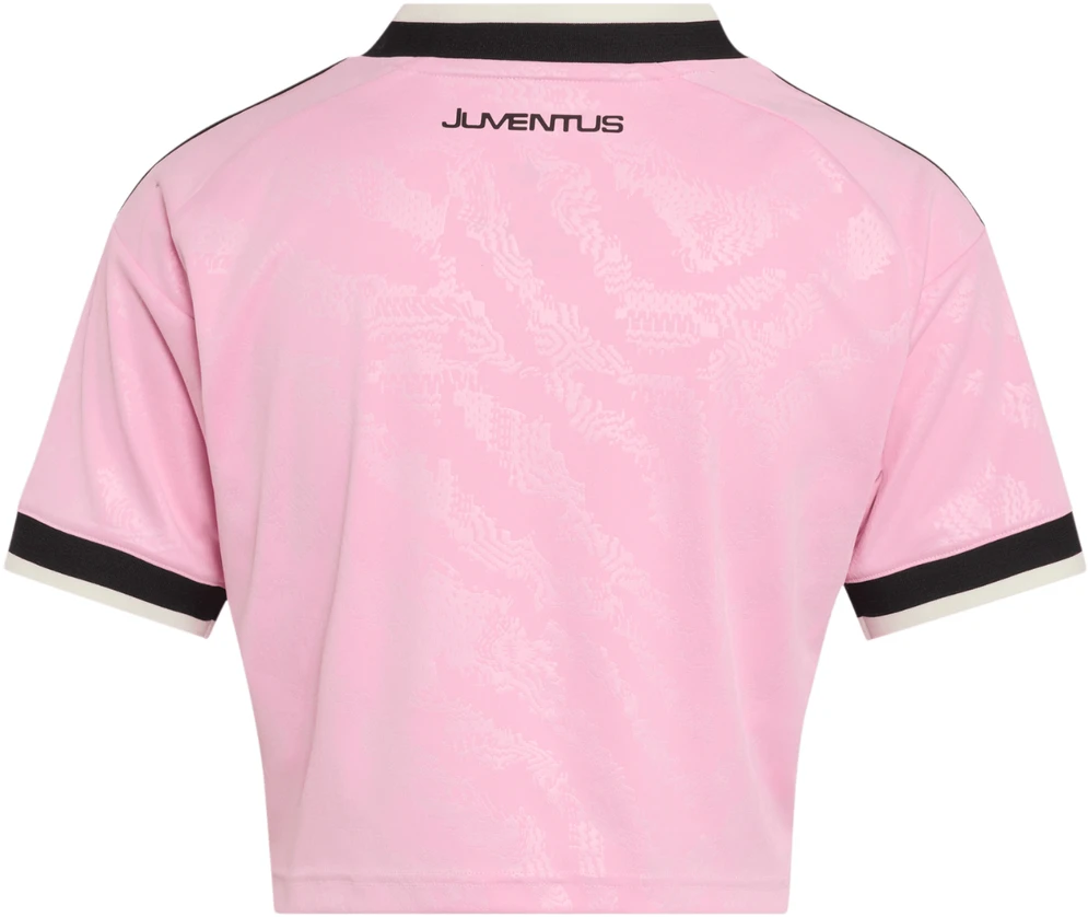 Moteriški marškinėliai adidas Juventus 26/27 Away Cropped Jersey rožinė-juoda KB8842 (L)