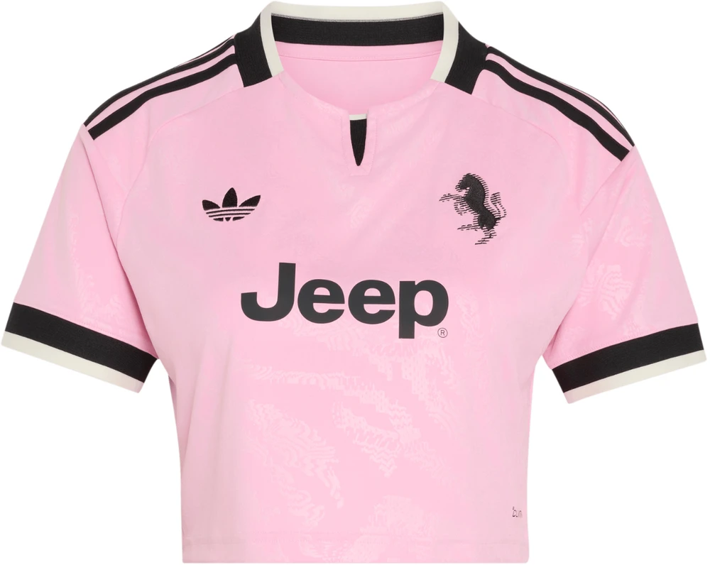 Moteriški marškinėliai adidas Juventus 26/27 Away Cropped Jersey rožinė-juoda KB8842 (L)