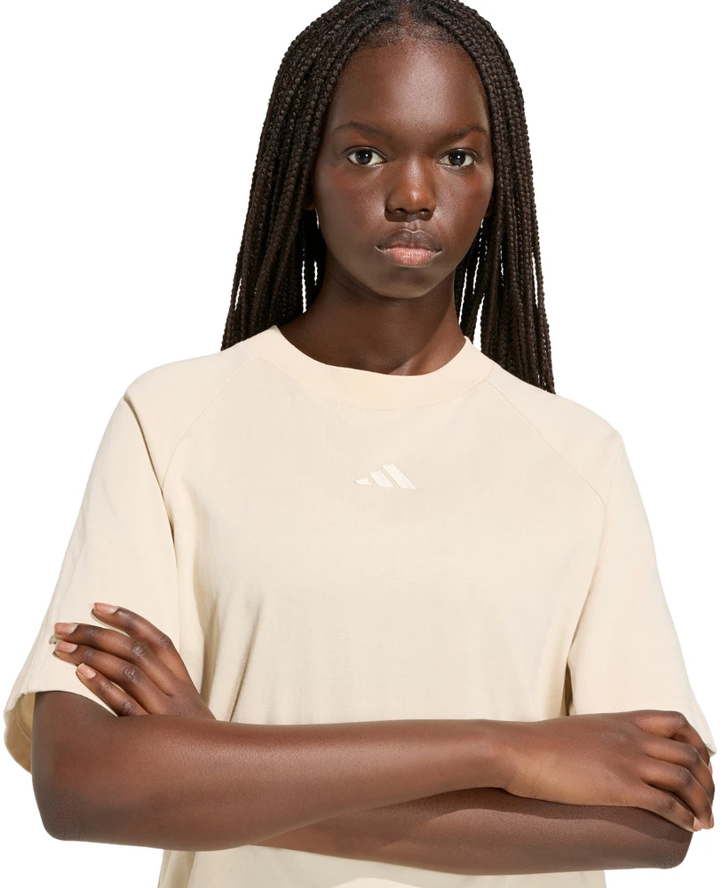 Moteriški marškinėliai adidas Kit Small Logo kreminė KT0302 (M)