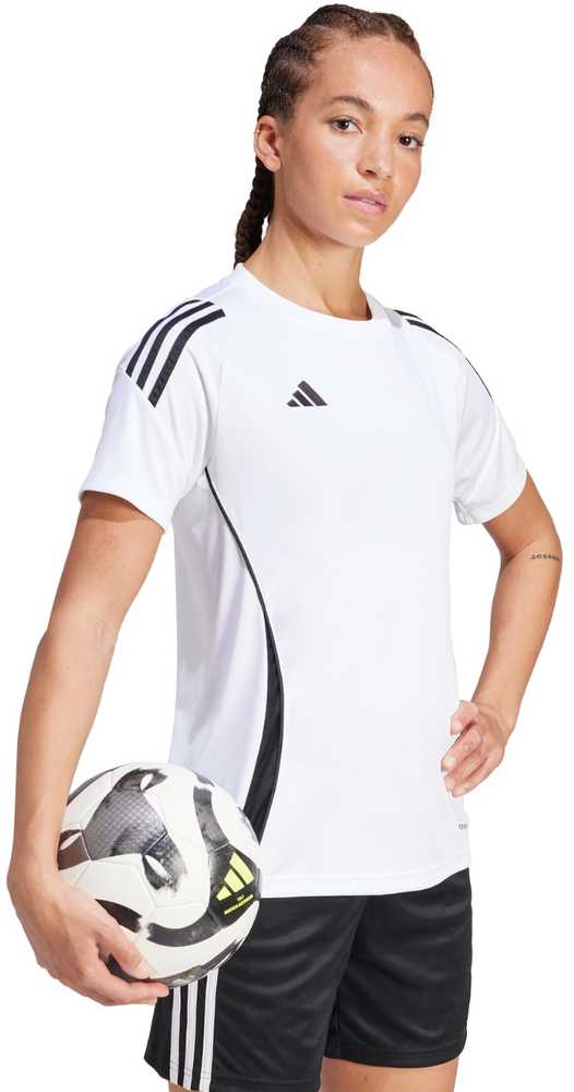Moteriški marškinėliai adidas Tiro 24 Jersey balta ir-juoda IS1024 (L)