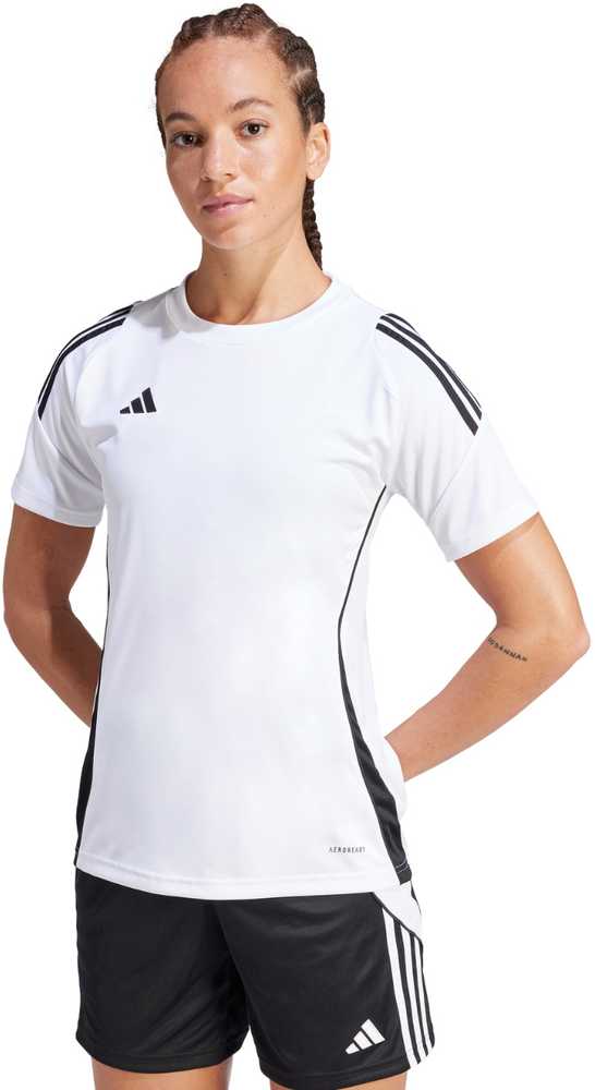Moteriški marškinėliai adidas Tiro 24 Jersey balta ir-juoda IS1024 (L)