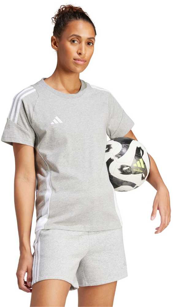 Moteriški marškinėliai adidas Tiro 24 Sweat Tee pilka IR9355 (L)