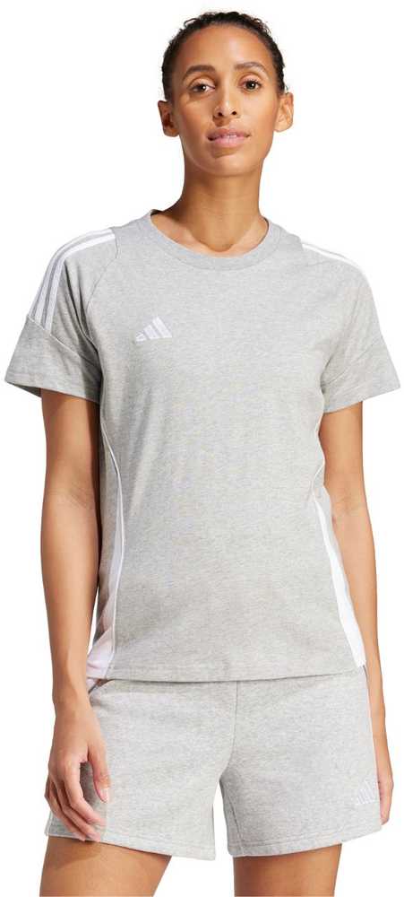 Moteriški marškinėliai adidas Tiro 24 Sweat Tee pilka IR9355 (L)