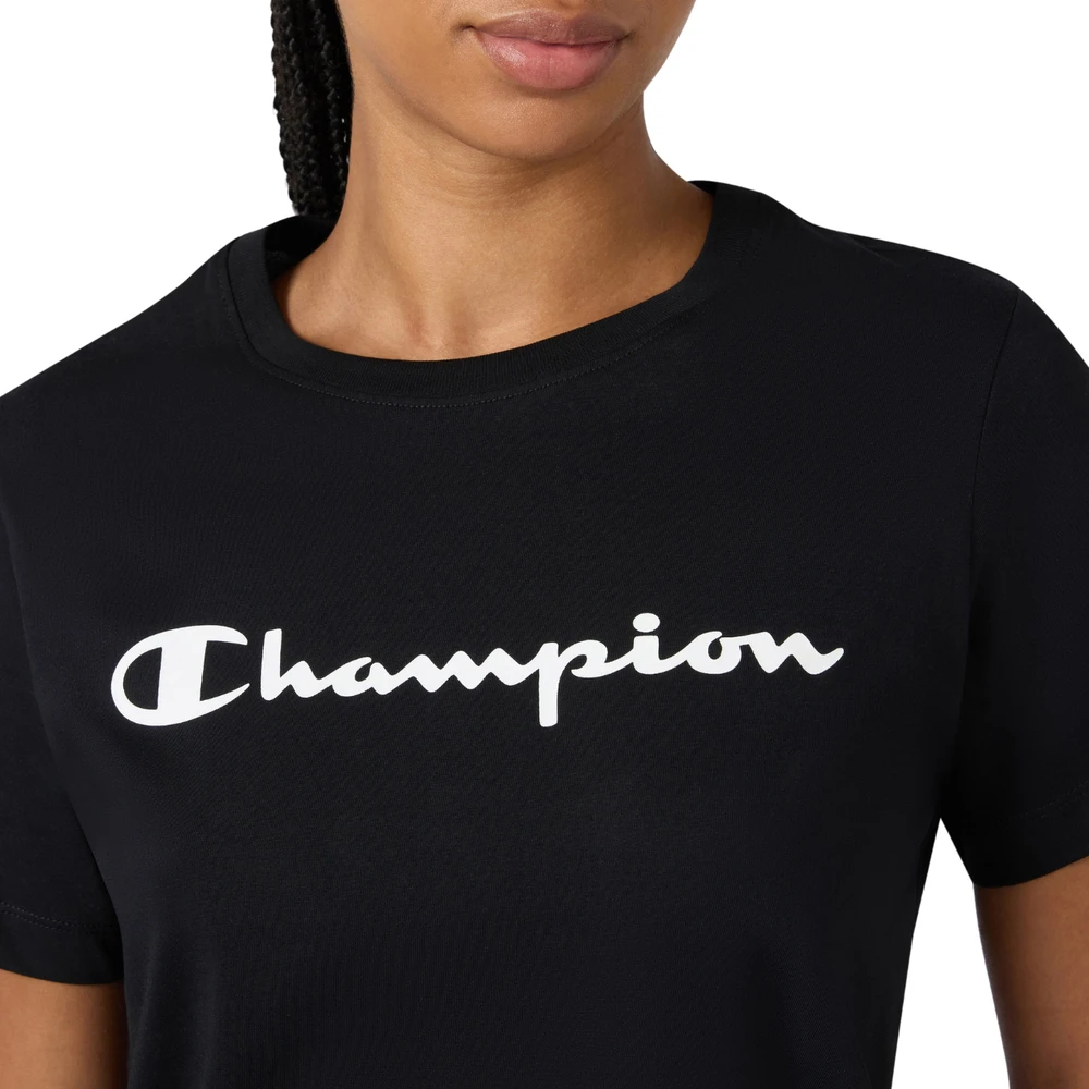 Moteriški marškinėliai Champion Short Sleeve juoda 118428 KK001 (XL)
