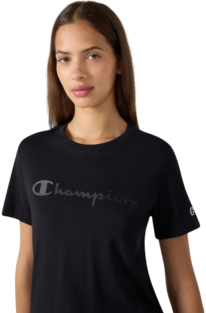Moteriški marškinėliai Champion Short Sleeve juoda 119125 KK001 (L)