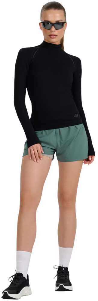 Moteriški marškinėliai longsleeve 4F F419 tamsiai juoda 4FWAW25TFLOF419 20S (XS/S)