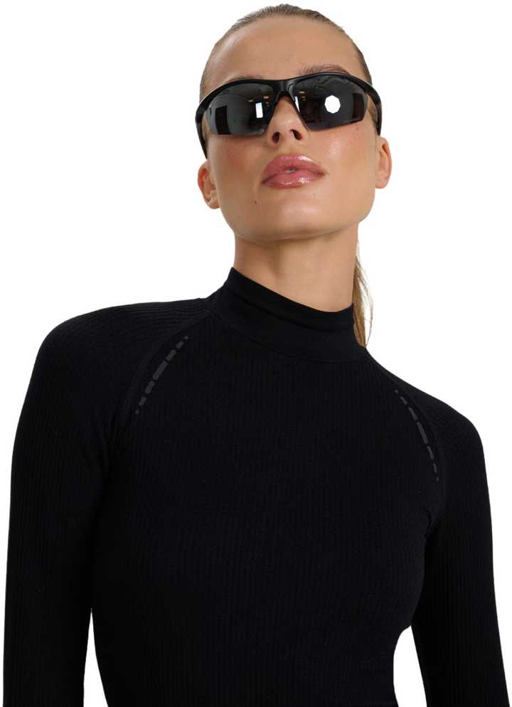 Moteriški marškinėliai longsleeve 4F F419 tamsiai juoda 4FWAW25TFLOF419 20S (XS/S)