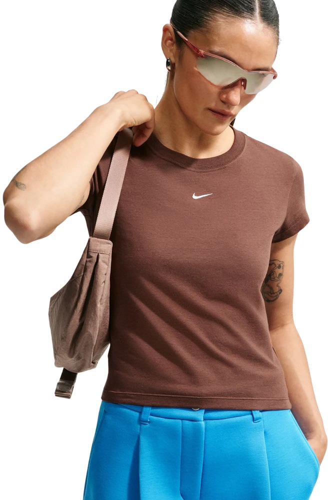 Moteriški marškinėliai Nike Sportswear Chill Knit jasny ruda FV5508 259 (S)