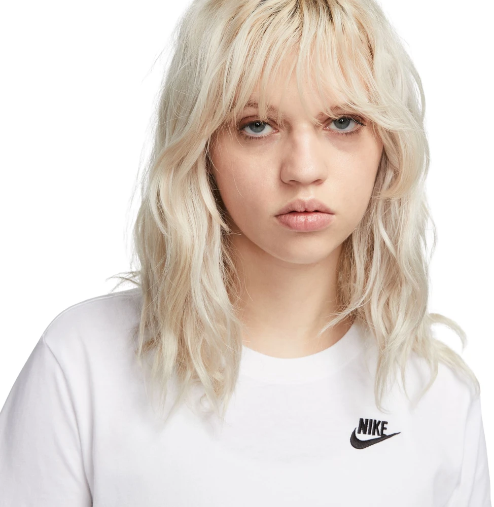 Moteriški marškinėliai Nike Sportswear Club Essentials balta DX7902 100 (2XL)