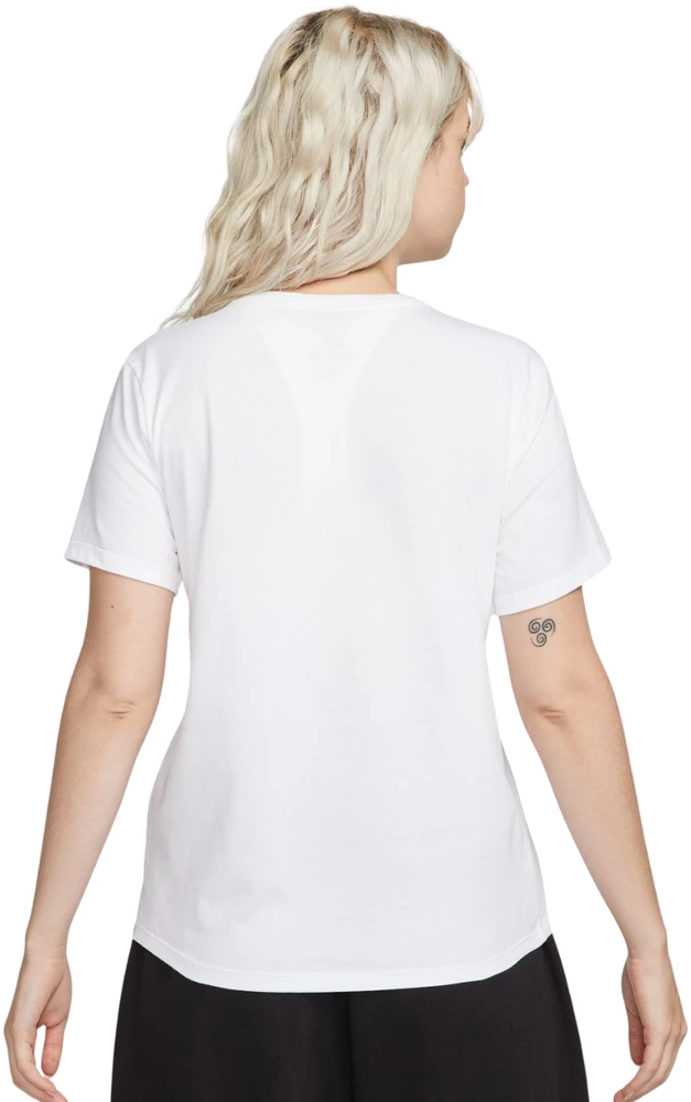 Moteriški marškinėliai Nike Sportswear Club Essentials balta DX7902 100 (2XL)