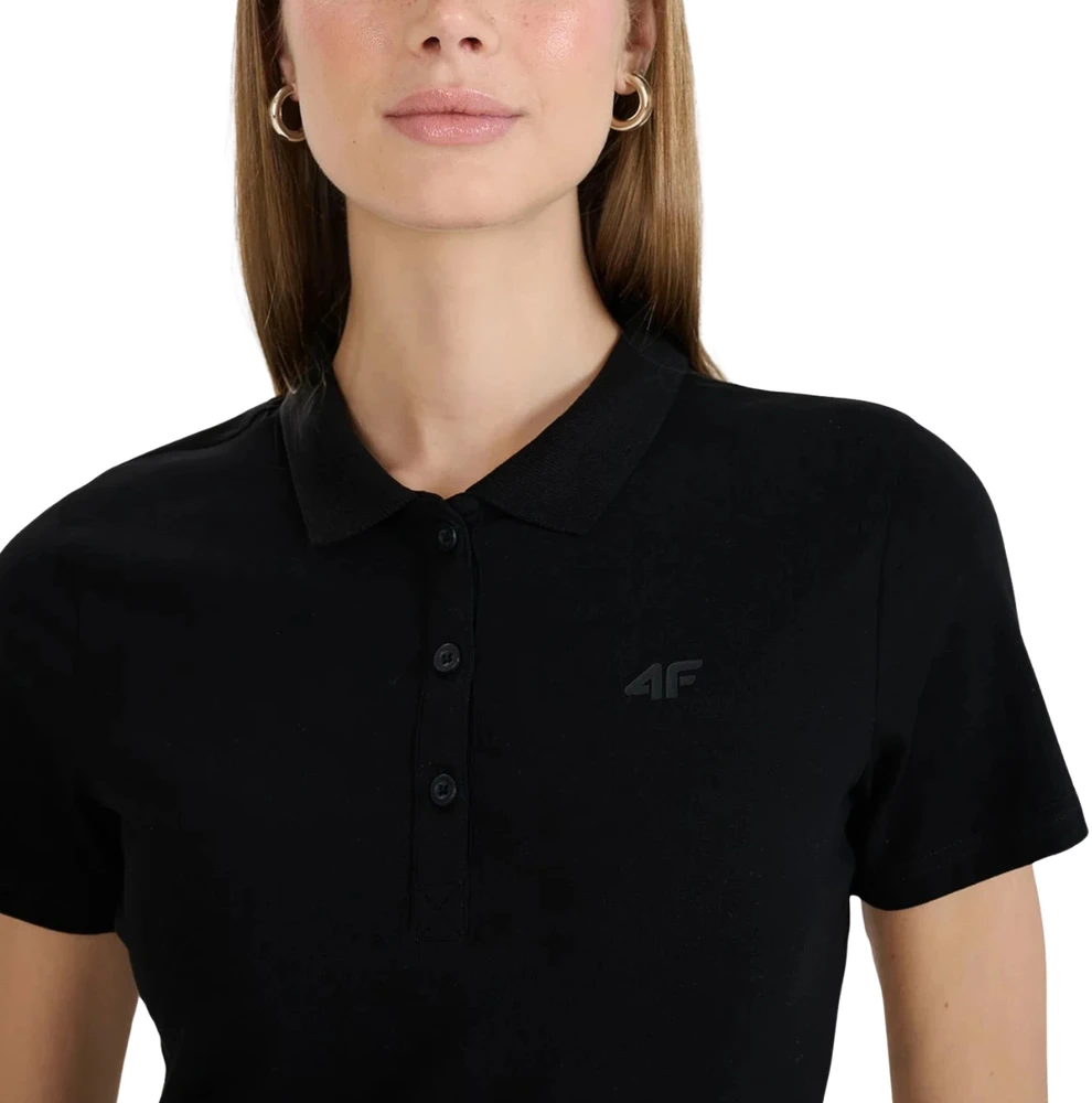 Moteriški marškinėliai polo 4F F0768 tamsiai juoda 4FWMM00TPTSF0768 20S (L)