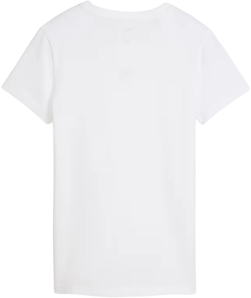 Moteriški marškinėliai Puma Ess Centered Cat Logo Tee balta 692916 02 (L)