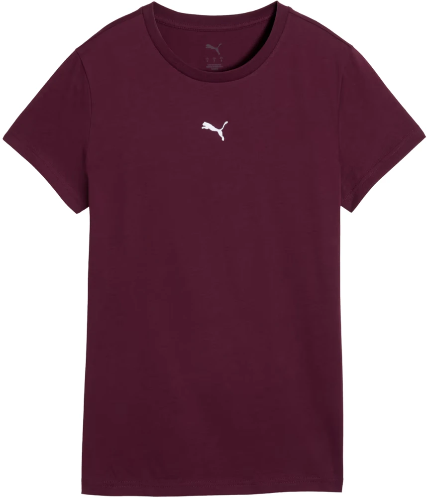 Moteriški marškinėliai Puma Ess Centered Cat Logo Tee bordo spalvos 692916 24 (2XL)