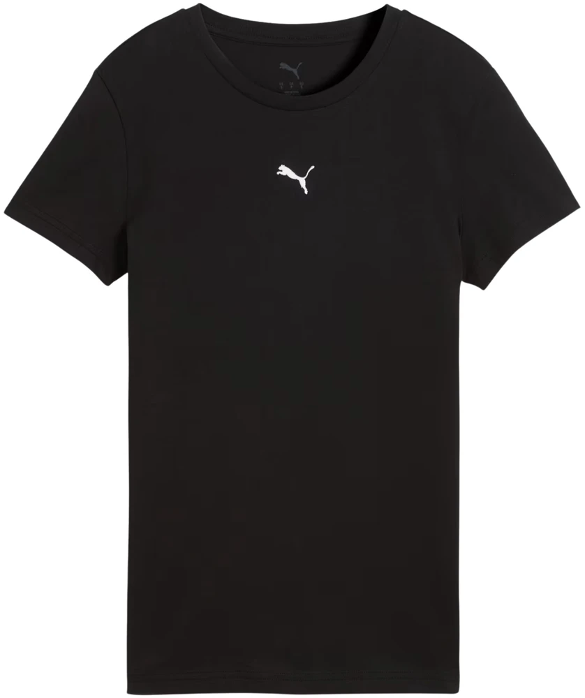 Moteriški marškinėliai Puma Ess Centered Cat Logo Tee juoda 692916 01 (L)