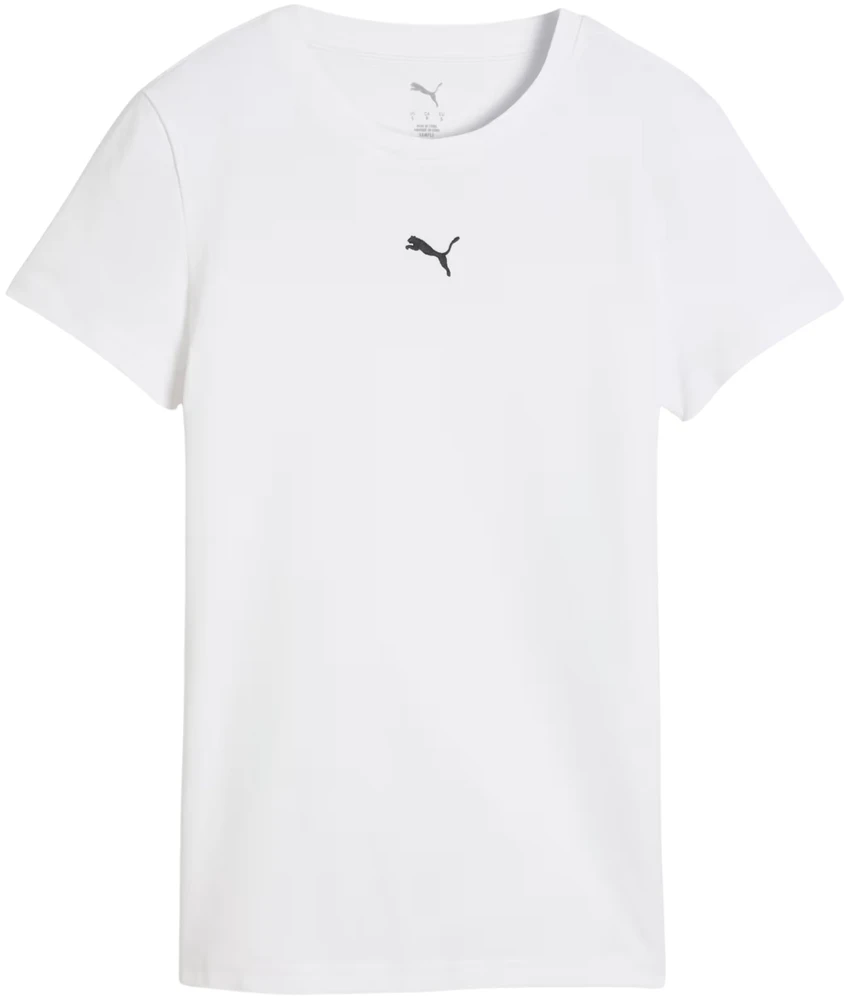 Moteriški marškinėliai Puma Ess Centered Cat Logo Tee balta 692916 02 (L)