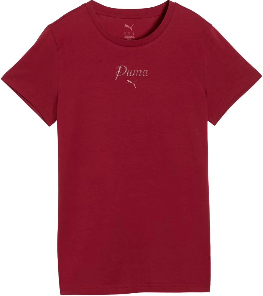 Moteriški marškinėliai Puma ESS Script Tee raudona 691760 23 (S)