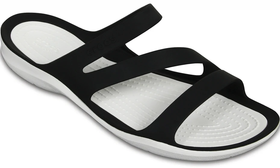 Moteriškos šlepetės Crocs Swiftwater Sandal W juodos ir baltos spalvos 203998 066 (36-37)