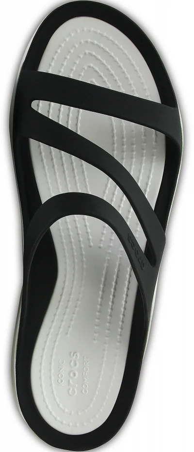 Moteriškos šlepetės Crocs Swiftwater Sandal W juodos ir baltos spalvos 203998 066 (36-37)